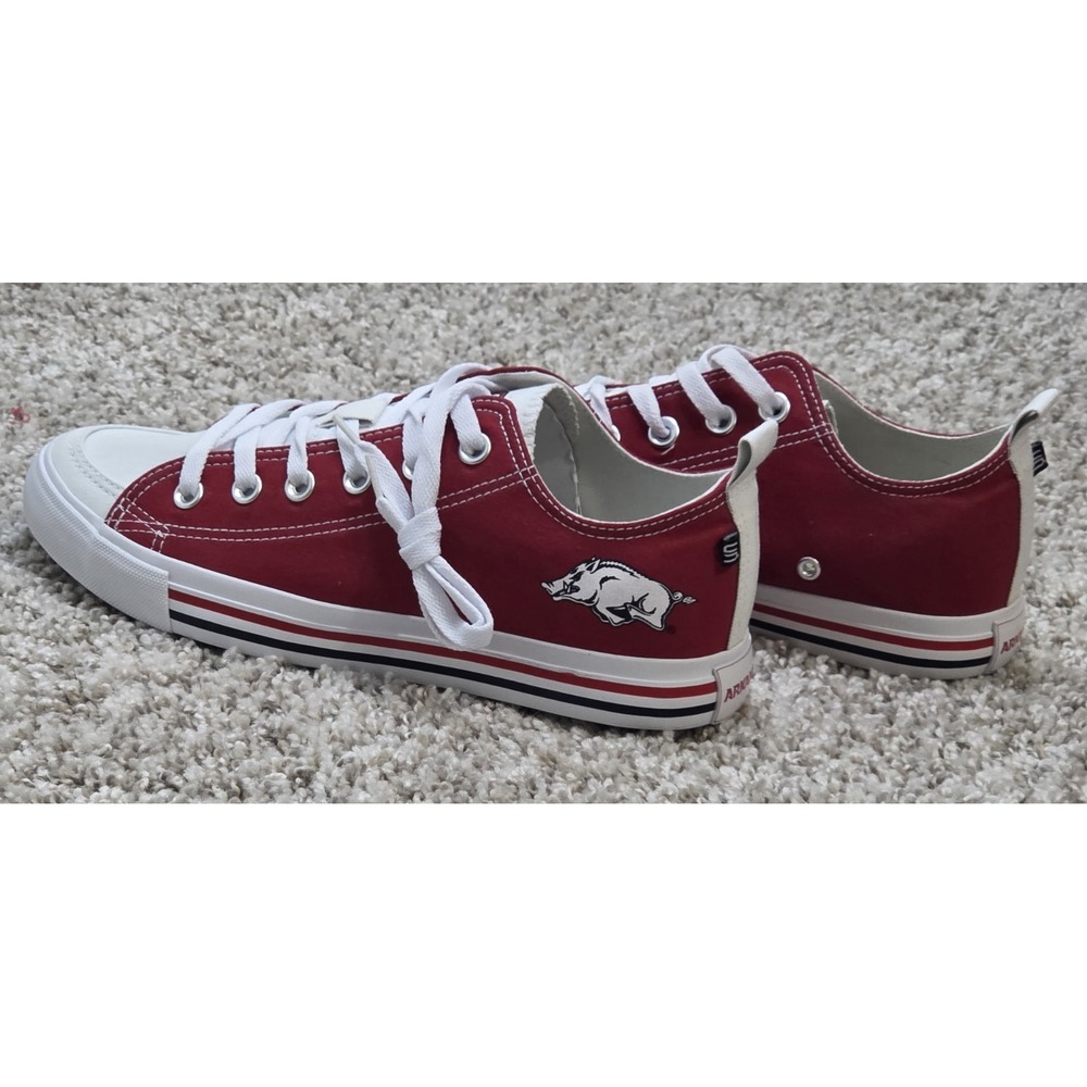 Skicks Arkansas Razorbacks Canvas Sneakers Mens Size 7 Womens 9 Hogs College - Picture 9 of 10